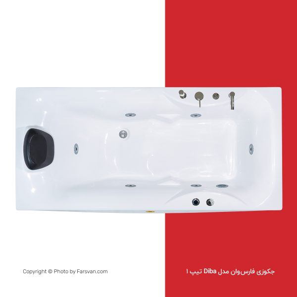 کف ارگونومیک جکوزی فارس وان مدل Diba تیپ یک